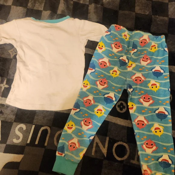 Colorful Baby Shark Pajama Set - Picture 2 of 3